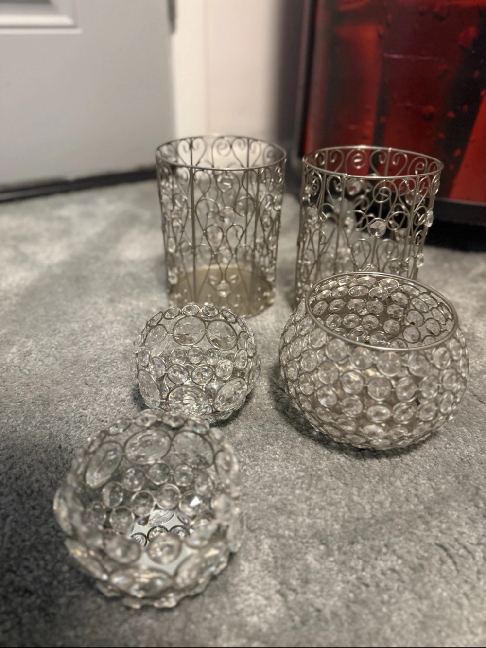 5 piece set candle holders